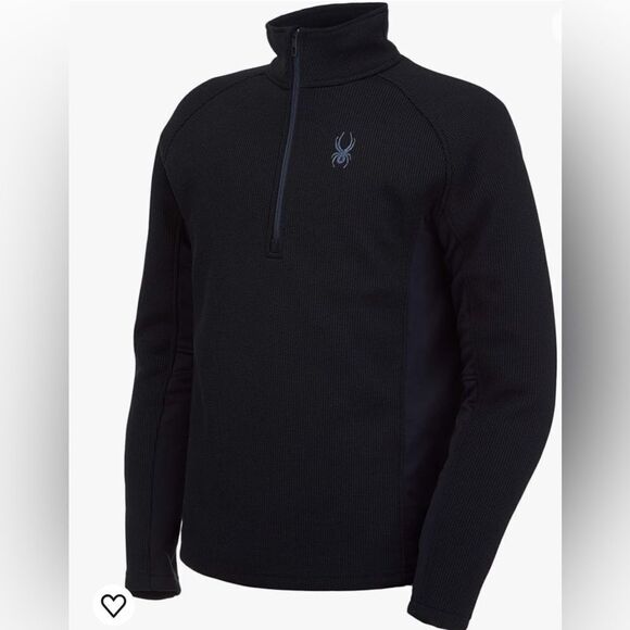 Spyder Outbound black ribbed 1/2 zip fleece lined jacket. Small. - Picture 1 of 10